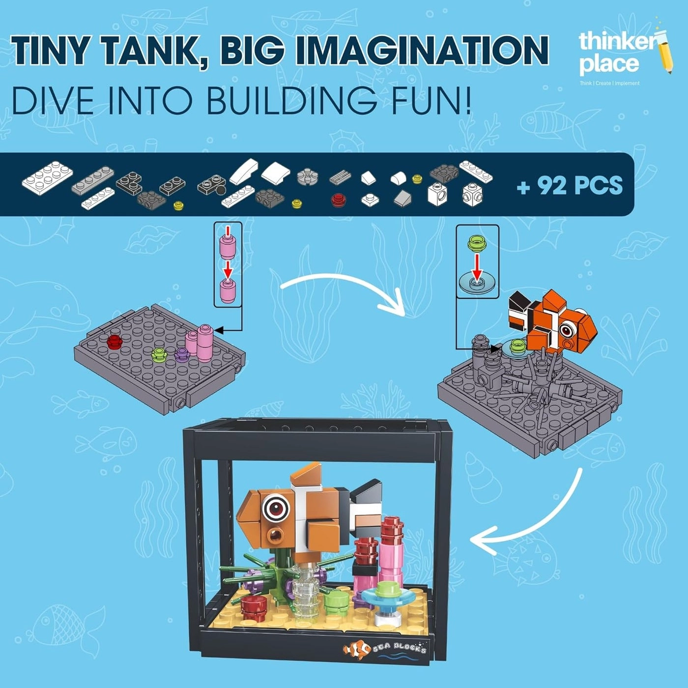 Dream Ocean Fish Tank - Flagtail 92 pcs