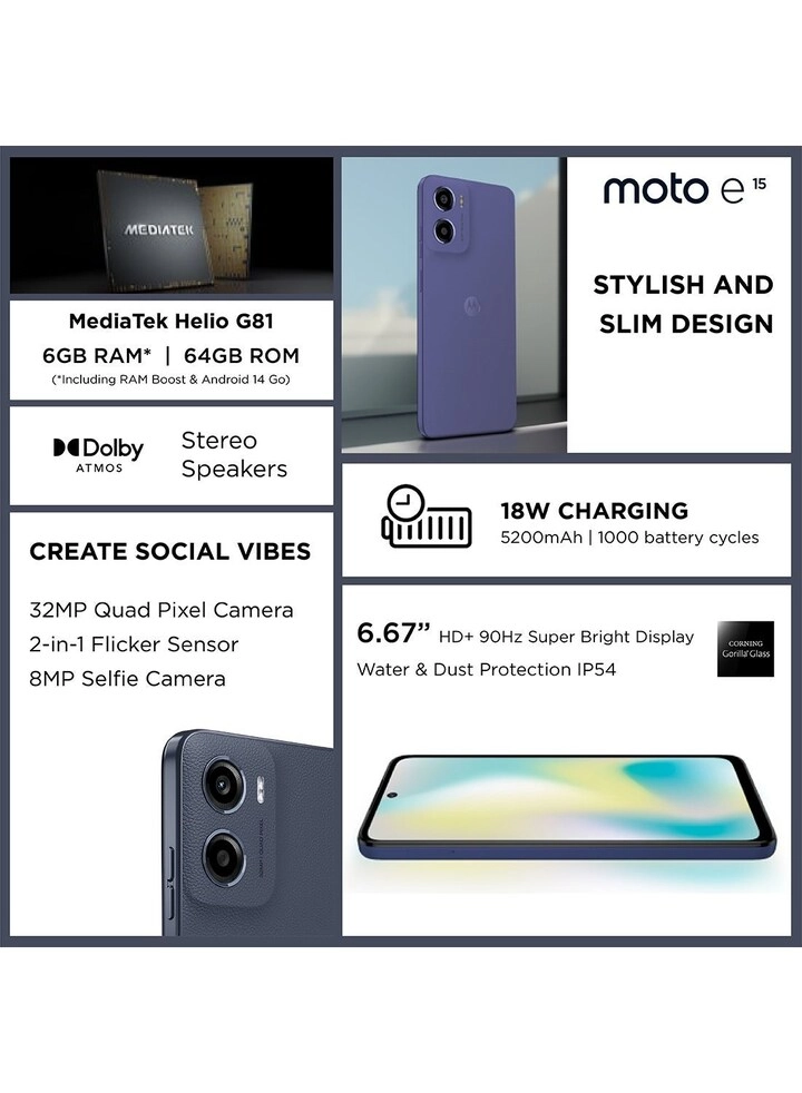 Moto E15 - 2GB 64GB