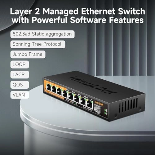 8 Port 2.5G Switch Managed 9-Ports