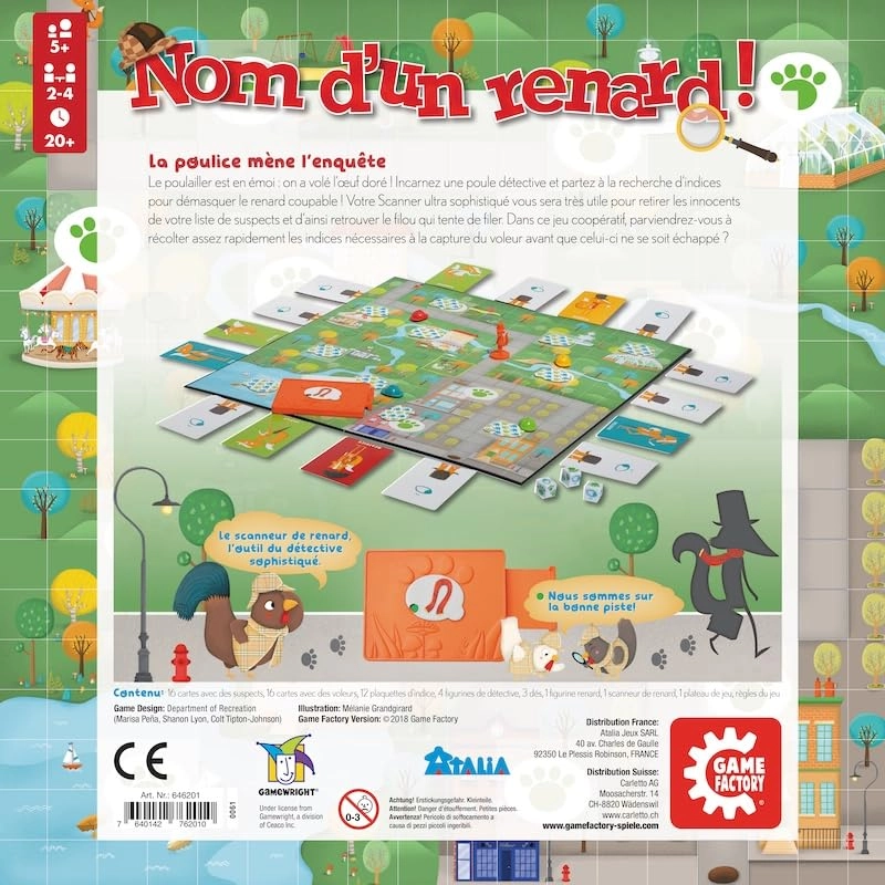 Nom d'un Renard: la poulice mène l'enquête - Jeu coopératif (French)