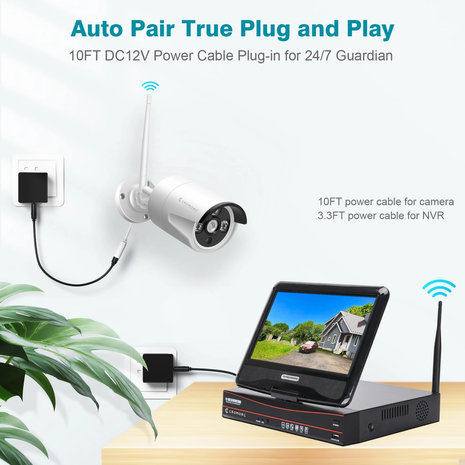 Expandable Wireless Security Camera System - 4pcs 10CH 5MP