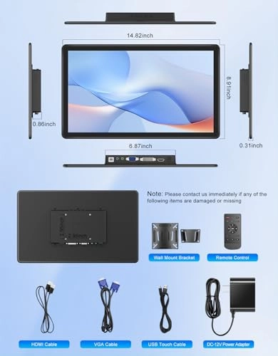 Touchscreen Monitor - MHKJ-156TP-C 15.6 inch 1920x1080 pixels