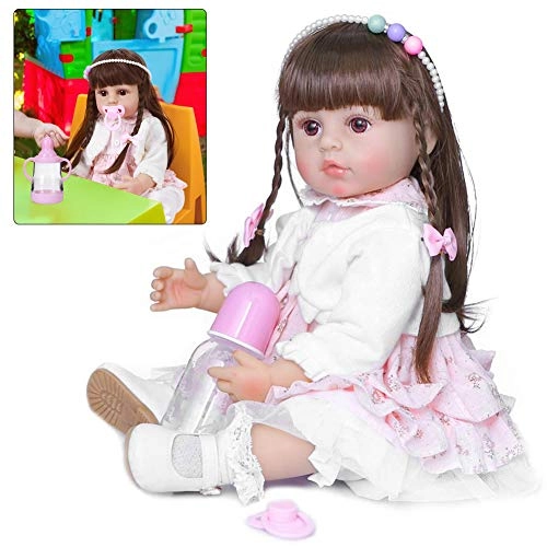 Baby Doll - 55cm Full-body silicone brown hair