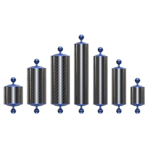Carbon Fiber Underwater Float Arm - Dual Ball Mounts Compatible with Diving Trays