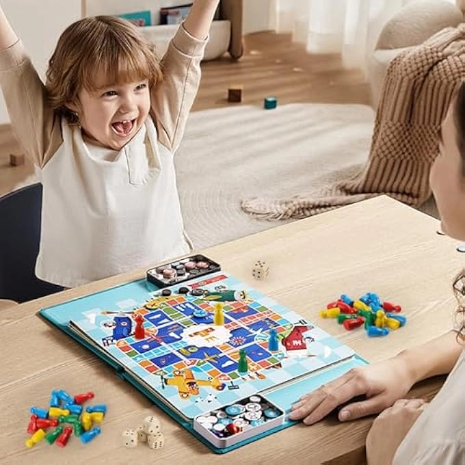 WOODEN TOY FIGURES - 80 PIECES COLOURFUL + WOODEN CUBES - 5 PIECES + WOODEN HALMA GEL