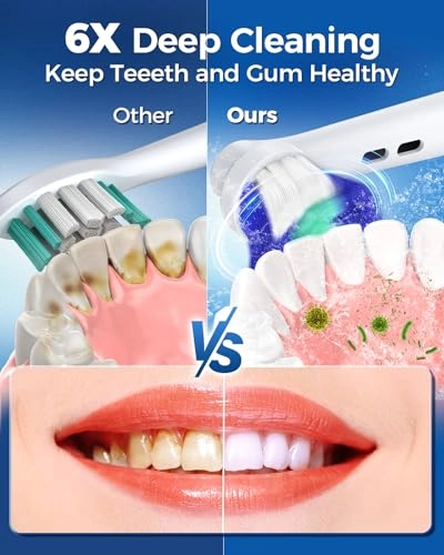 Rotating Electric Toothbrush - 8 Brush Heads 4 Modes 25-Day Battery Life