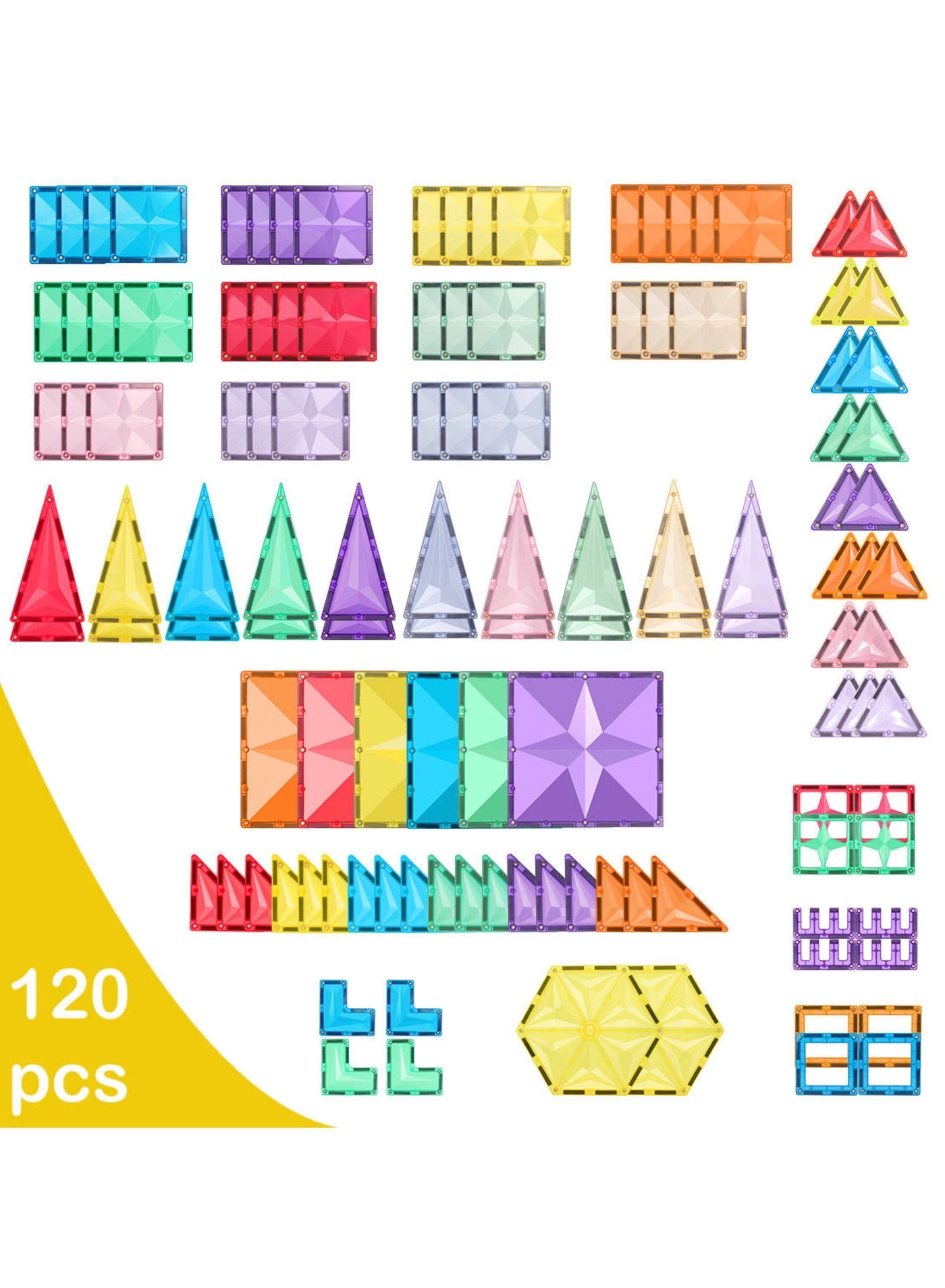 Magnetic Tiles - Construction 120 pcs