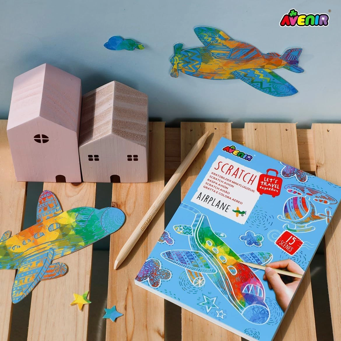 Lets Travel Together Scratch Book - Airplane - 3+ years