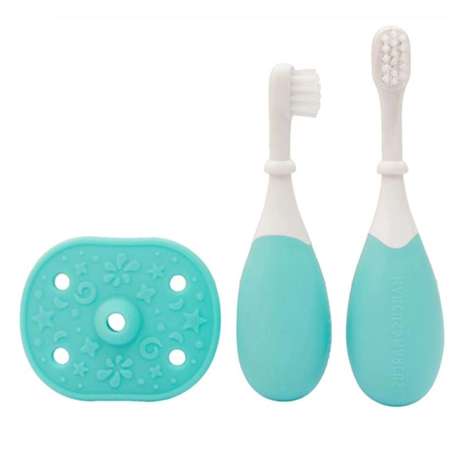 Marcus & Marcus Palm Grasp Toddler Training Toothbrush - 3-Stage Blue