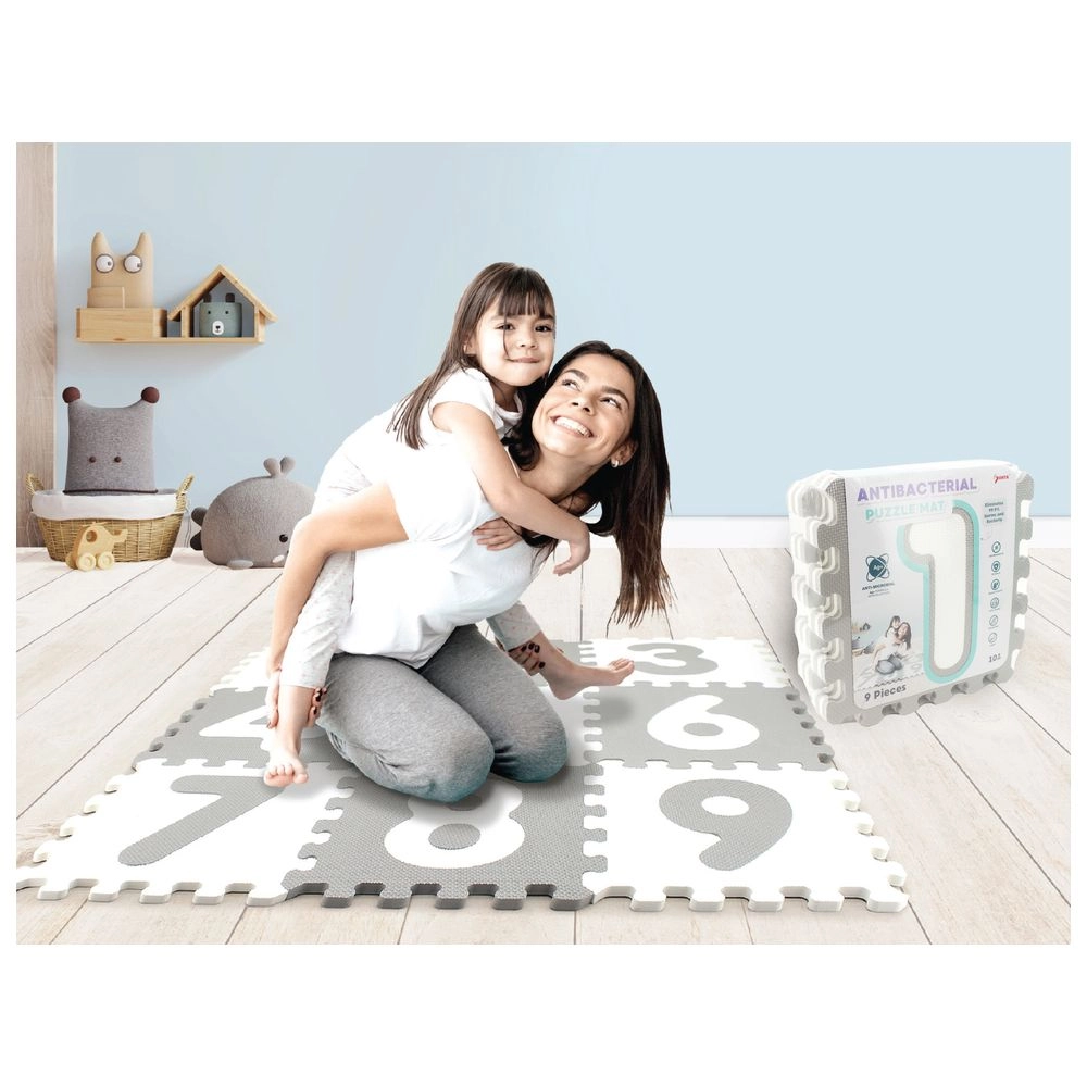 Antibacterial Alphabet And Numbers Floor Puzzle Mat - 10 Months 35 pieces