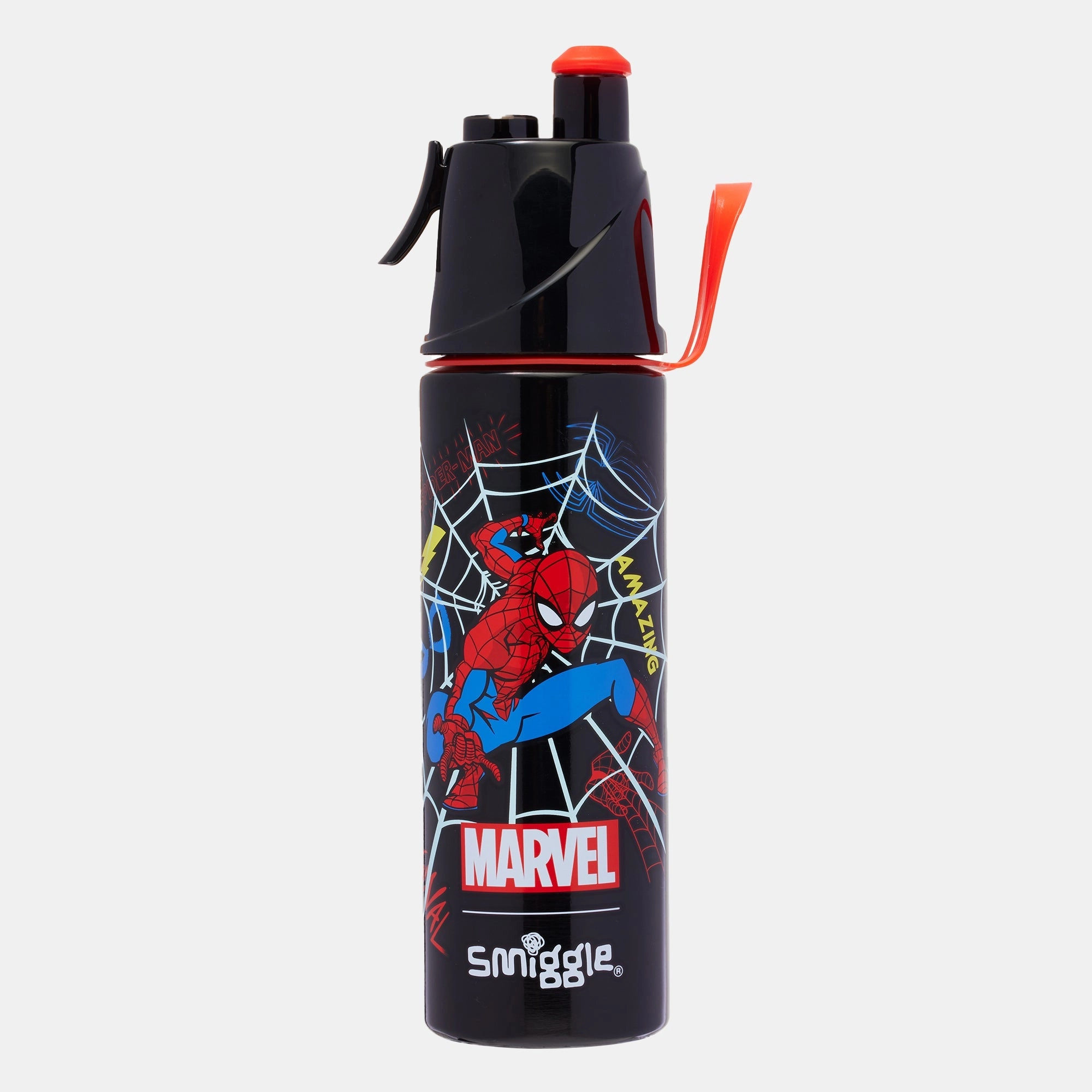 Smiggle Spider-Man Spritz Insulated Bottle - Misting function Tritan 500 ml