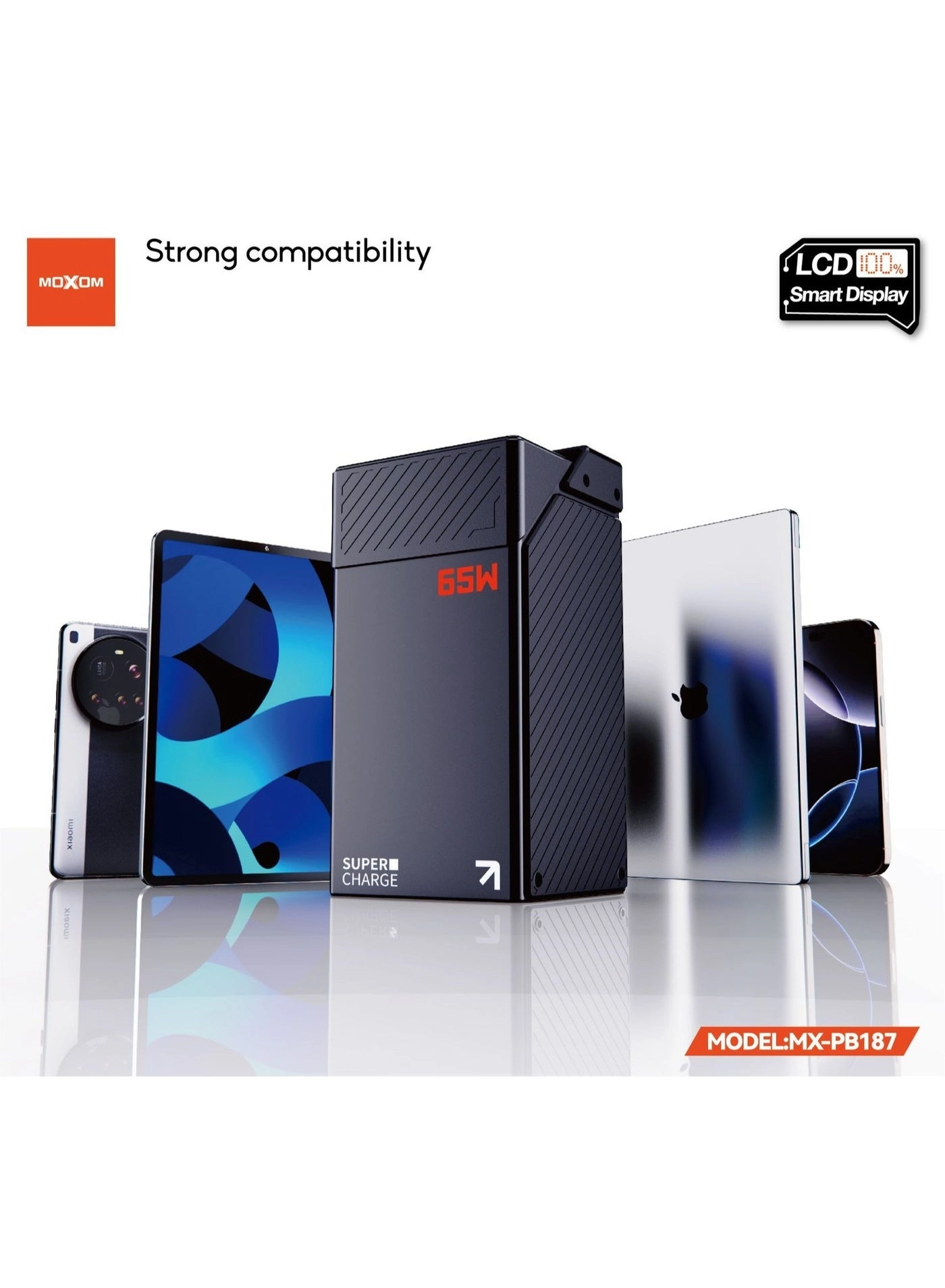MX-PB187 - 50000mAh 65W Fast charging 3xUSB-A 1xUSB-C