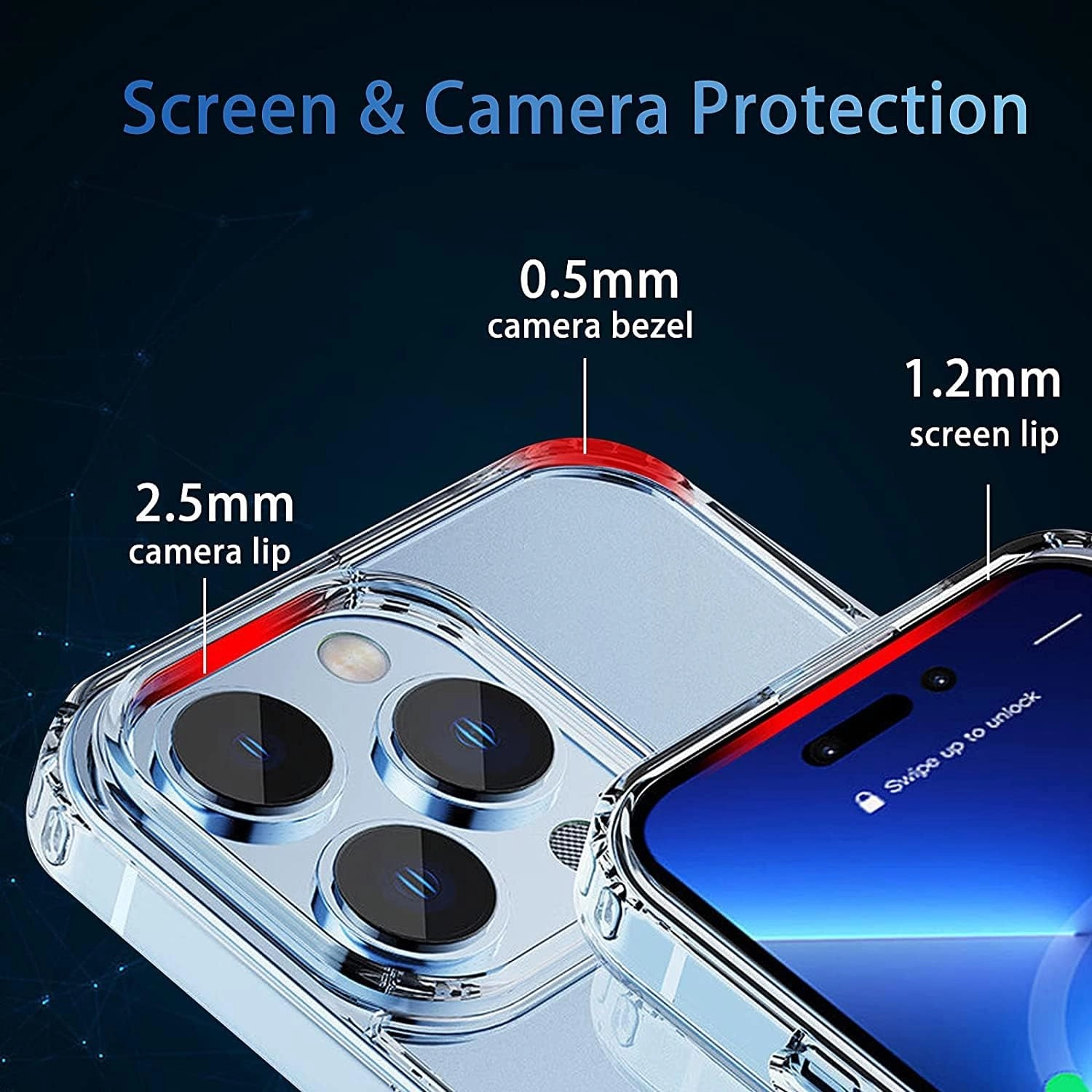 Clear Case with Screen Protector for iPhone 14 Pro