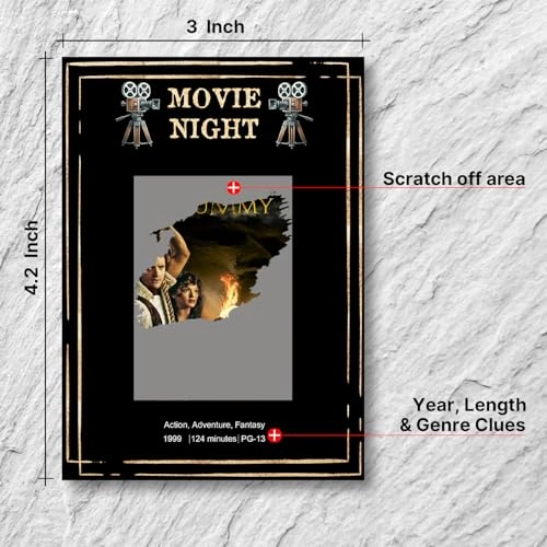Top 50 Movie Night Scratch Off Cards - English Adult