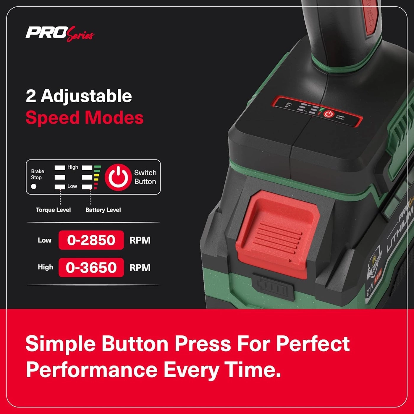 Pro Series Heavy Duty Brushless Cordless Impact Wrench - 550Nm 12 Inch