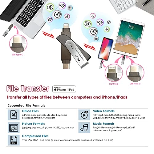 iXflash - USB 3.0 Lightning USB Type C 128GB