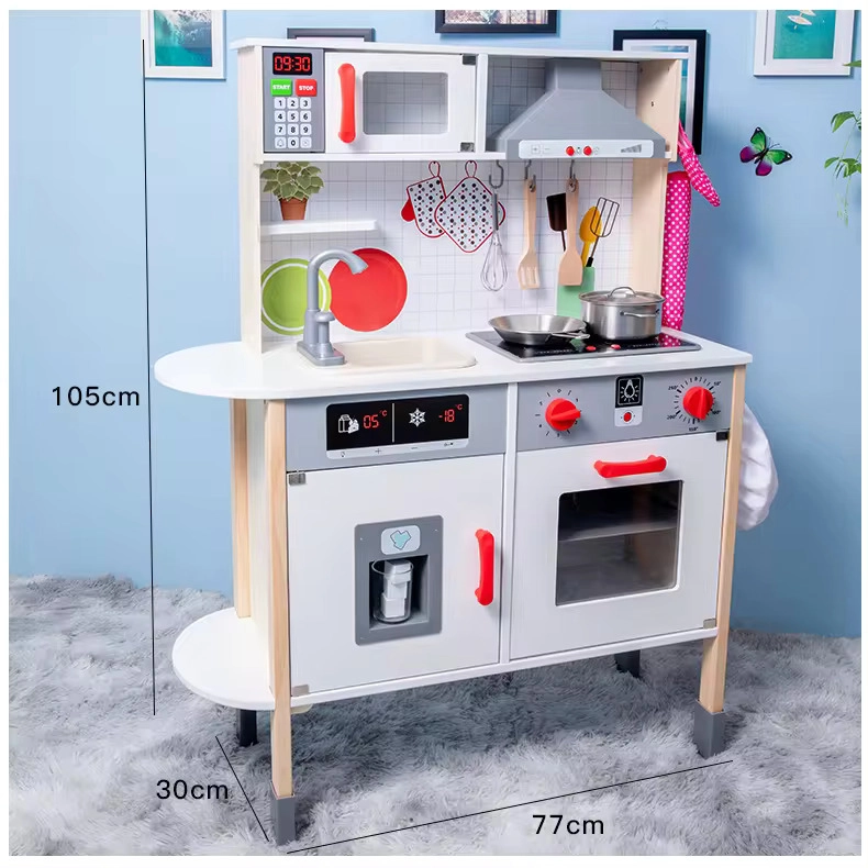 Kids Kitchen Wooden Pretend Playset (5551007-Bdj0926)