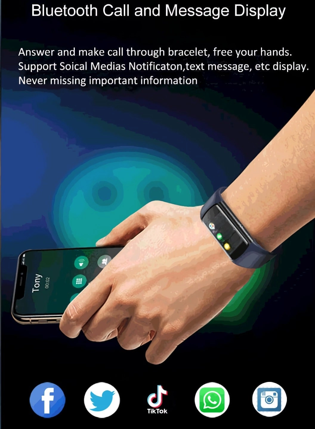 Glucose Monitoring Smart Watch - ECG Bluetooth Call SpO2