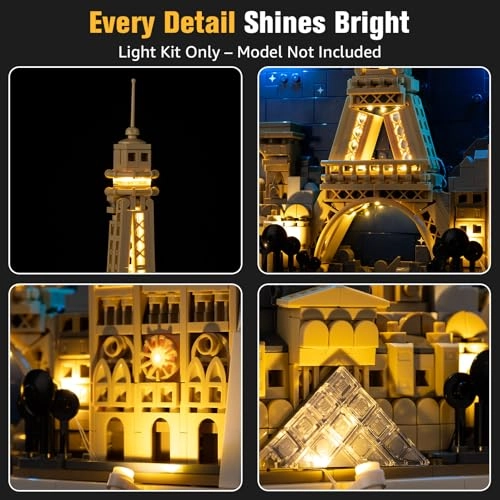 Light Kit for 21064 Paris - ON/Off & Dimmer Switch Hidden Cable