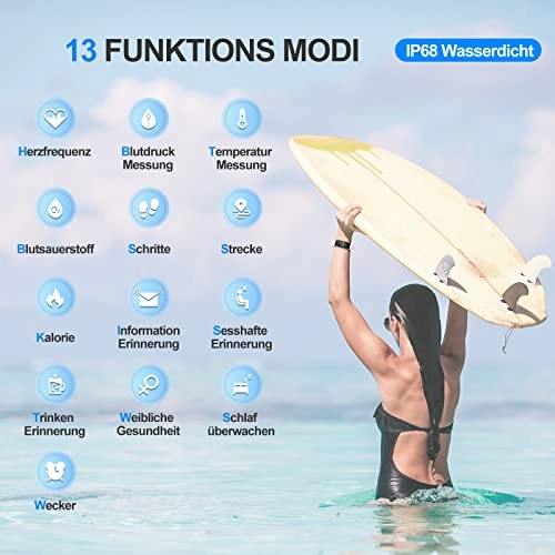 Fitness Bracelet - Heart Rate Monitor IP68 Waterproof