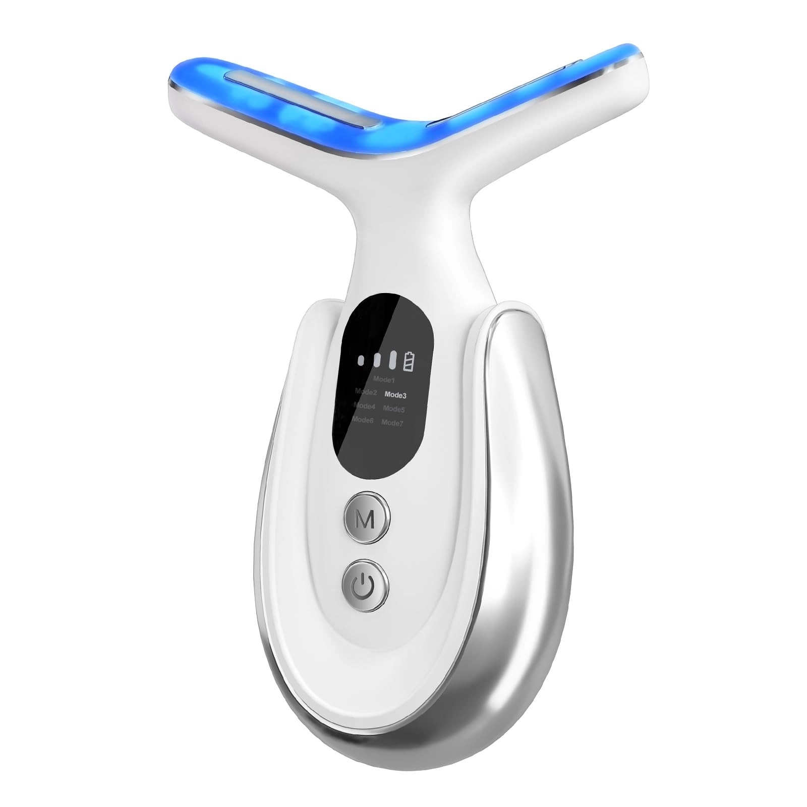 MZA STORES Face Neck Massager - 7 Modes LED