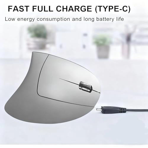 Vertical Ergonomic Optical Mouse - Bluetooth Wi-Fi