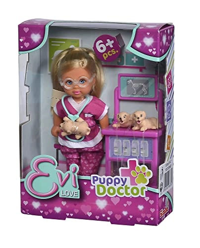 Evi Love Puppy Doctor - 12 cm Glasses Three Puppies Ages 3+