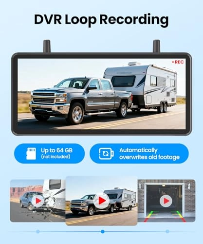 Dual Camera Car Reversing Camera System - Night Vision Wireless 1080p