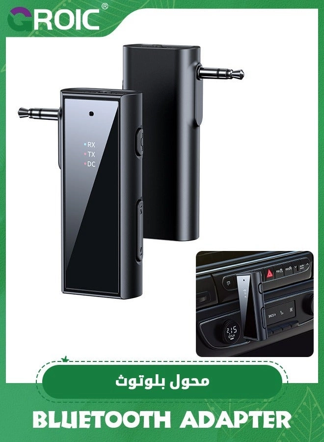 GROIC 2 in 1 Car Bluetooth Receiver - Bluetooth 5.1 AUX