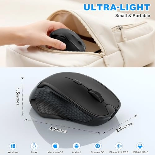 Rechargeable Silent Slim Mouse - Bluetooth