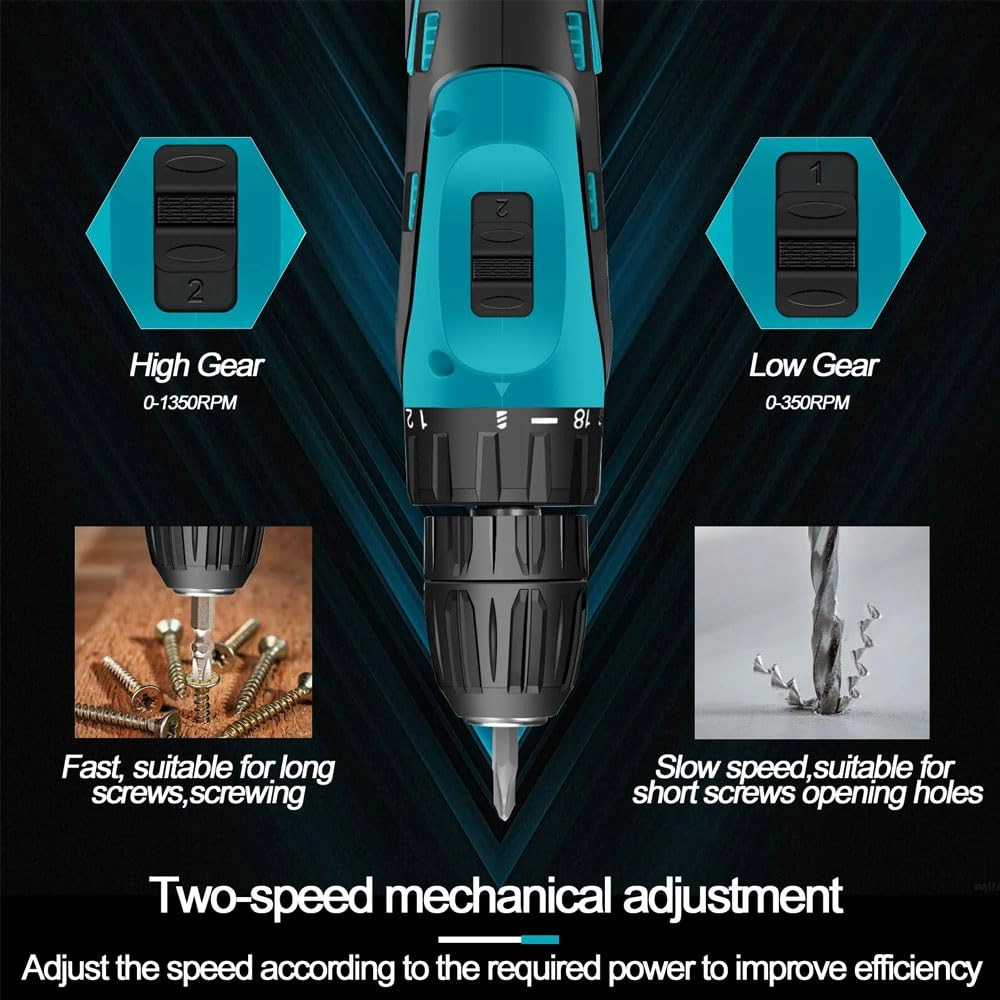 Cordless Power Screwdriver - 1500mAh