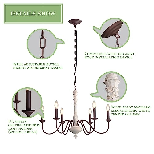 French Country Chandelier - Fully dimmable