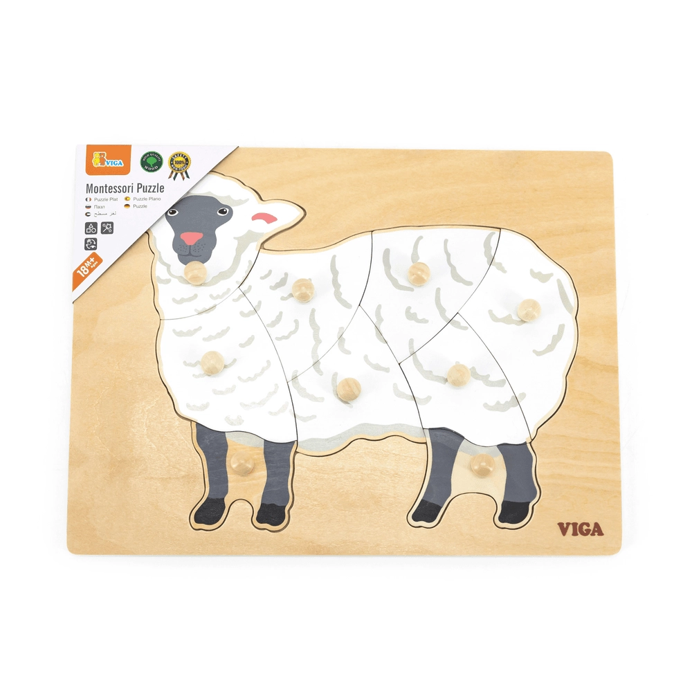 Wooden Puzzle Sheep - 3+ 9 pieces