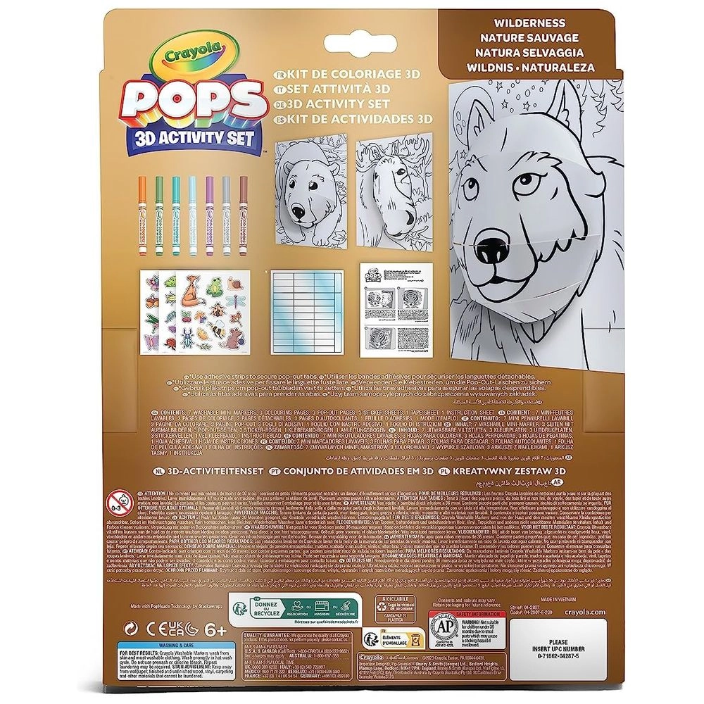 Pops 3D Dinos - 7 washable markers