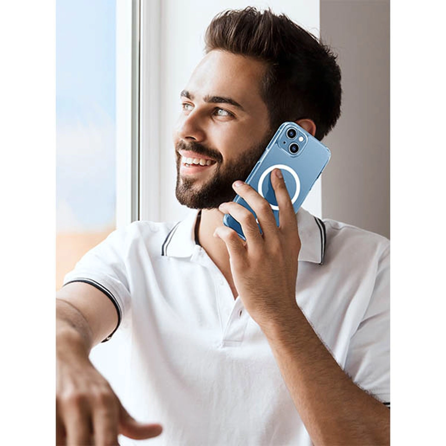 Magnetic Clear Case Back Case for iPhone 14 Plus