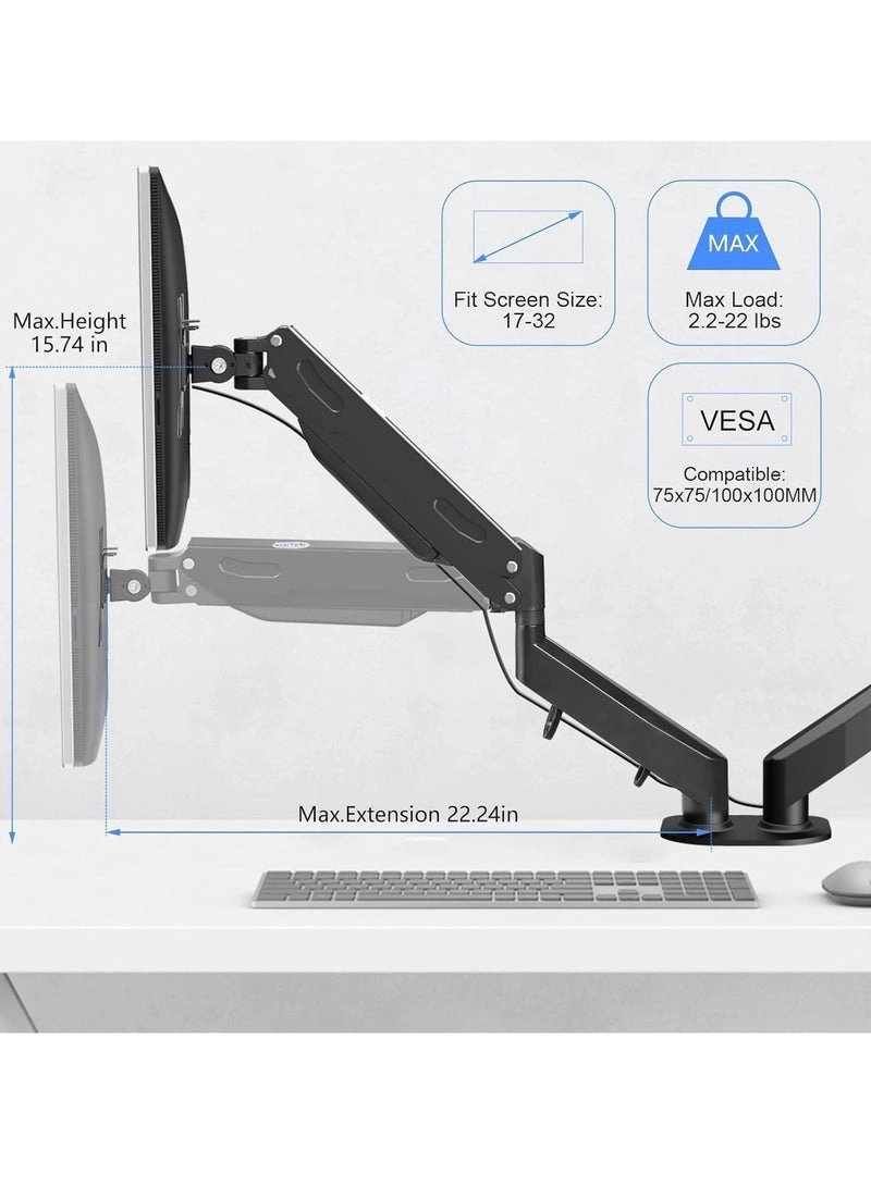 Dual Monitor Stand - Dual 13-32 inch VESA 75/100mm