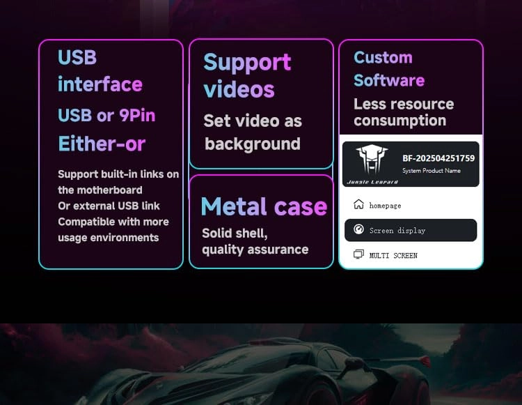 LCD Screen Display - 1920 x 480 9.16 inch