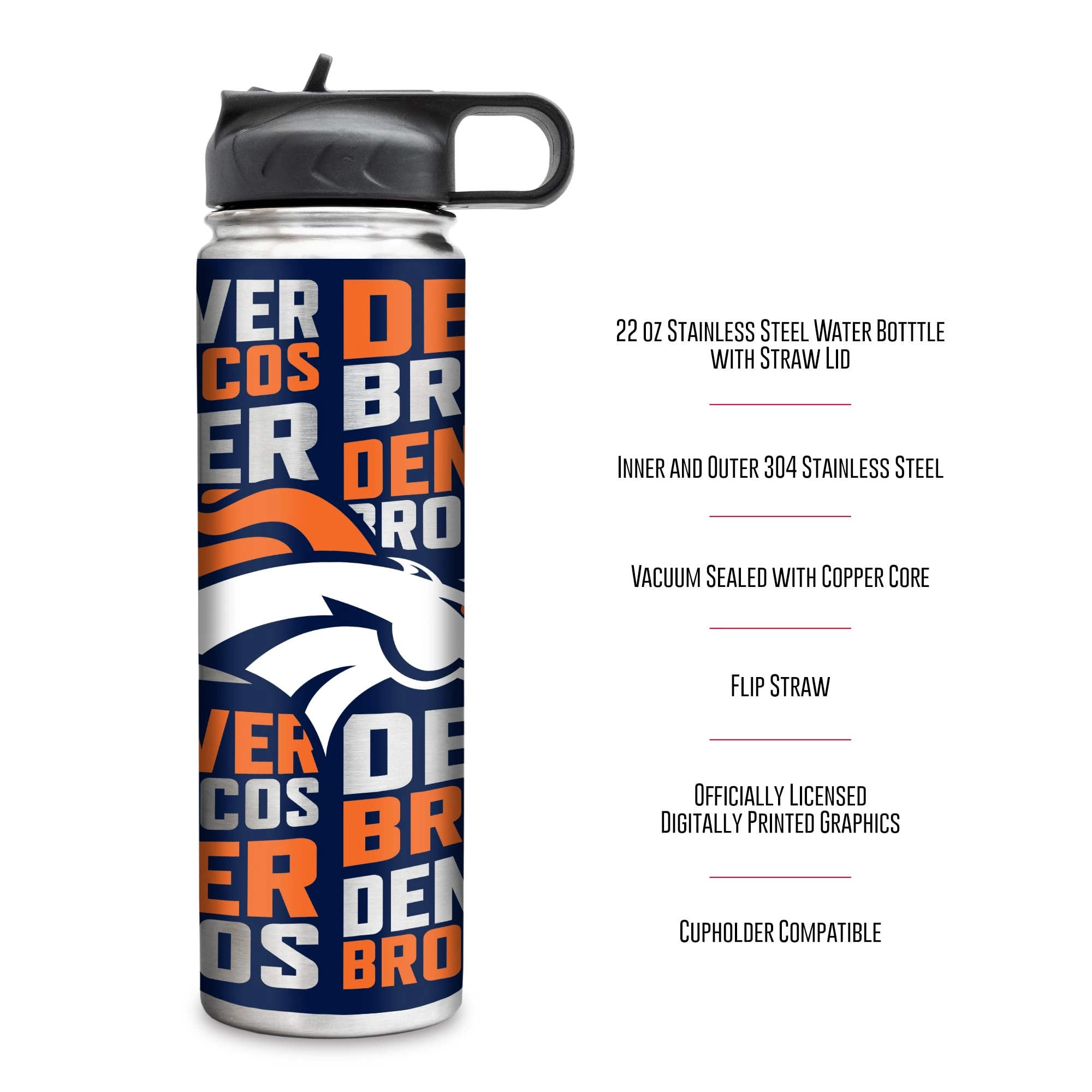 Stainless Steel NFL Football Tumbler - 650ml