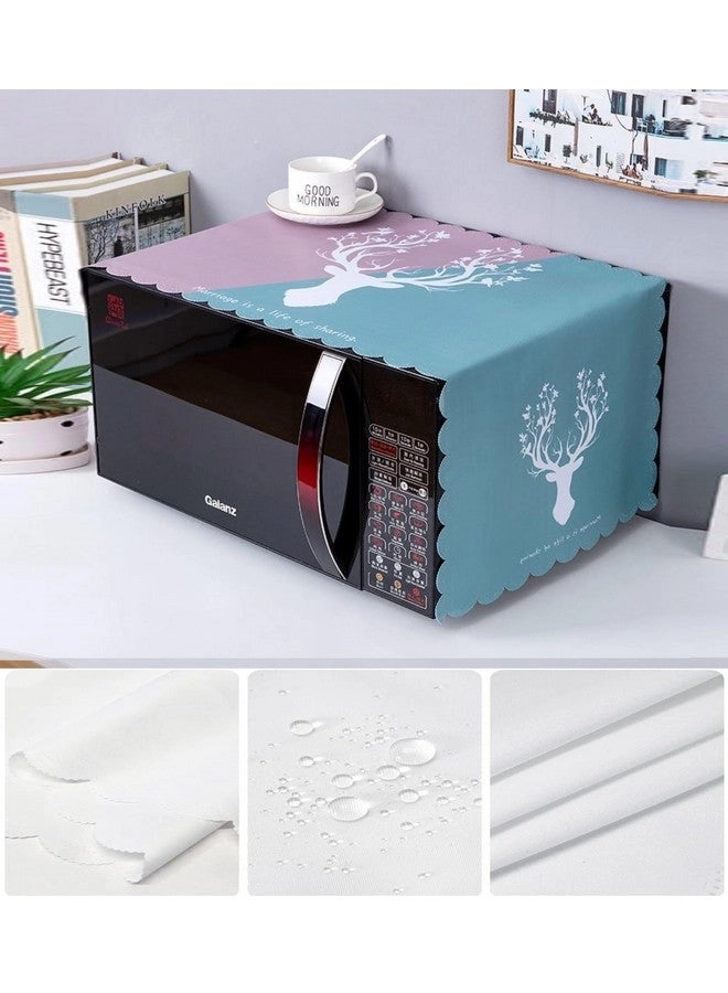 Microwave Oven Cover - 100 x 35 cm Waterproof Serinity Wave Design