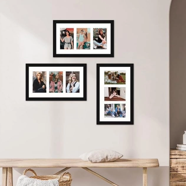 YEEPHAN Triple Aperture Photo Frame - 6x4 7x5 8x6 3