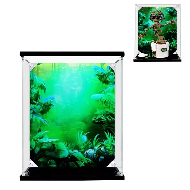 HCAEIOFJ Clear Acrylic Display Case - Dancing Groot Guardians of The Galaxy