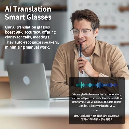 Smart Glasses - Auto Power On/Off Bluetooth UV400/Blue Light Protection