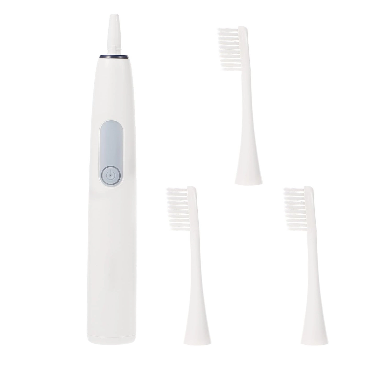 Sonic Electric Toothbrush - 4 Soft Brush Heads Pink Set