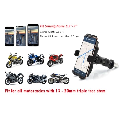 Mobile Phone Holder - Adjustable Handlebar Mount Fits 5.5''-7''