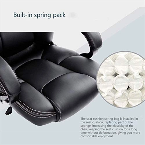 Desk Chair - PU Leather Brown High Back