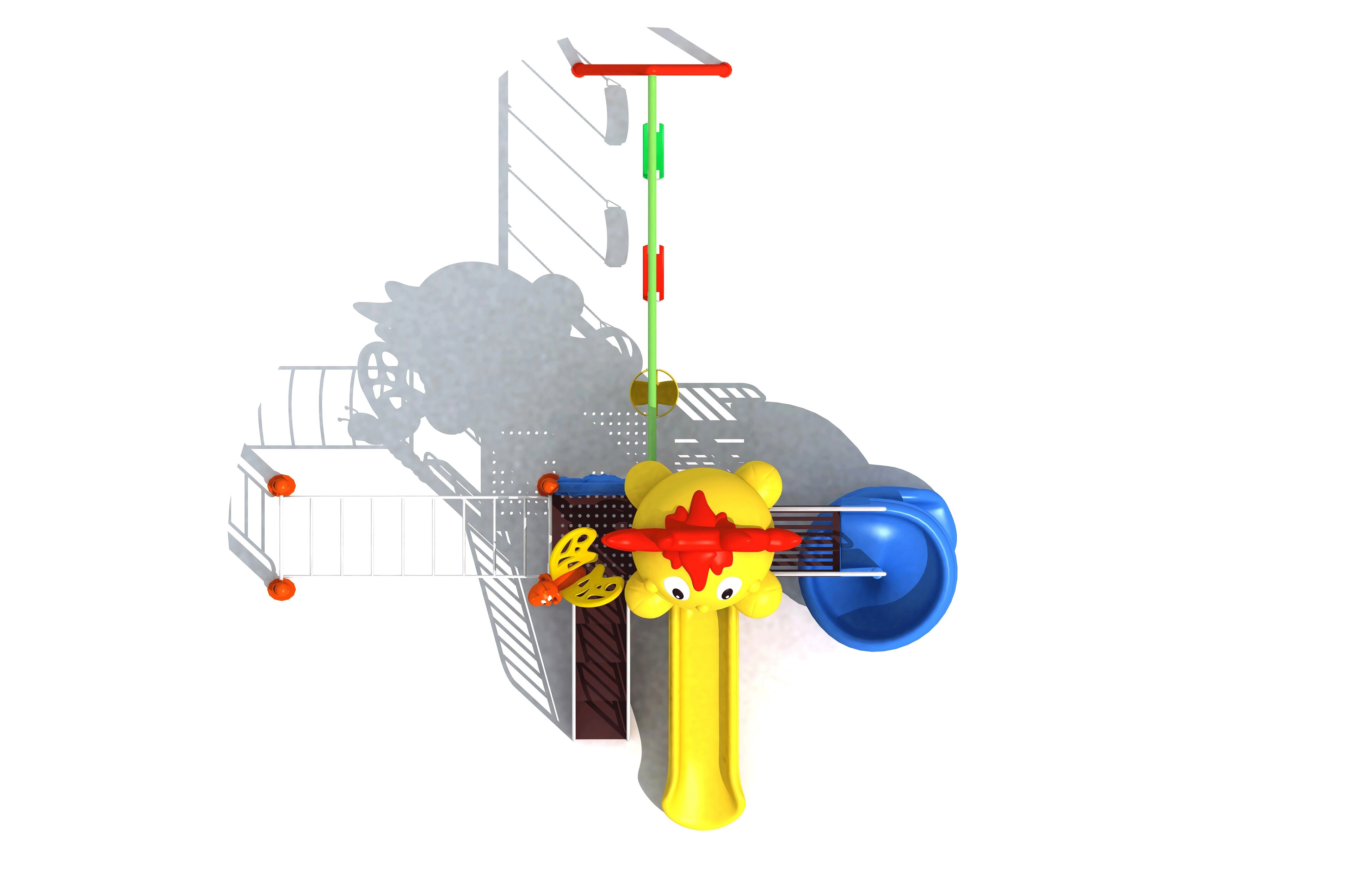 6 in 1 Playground slide and swing