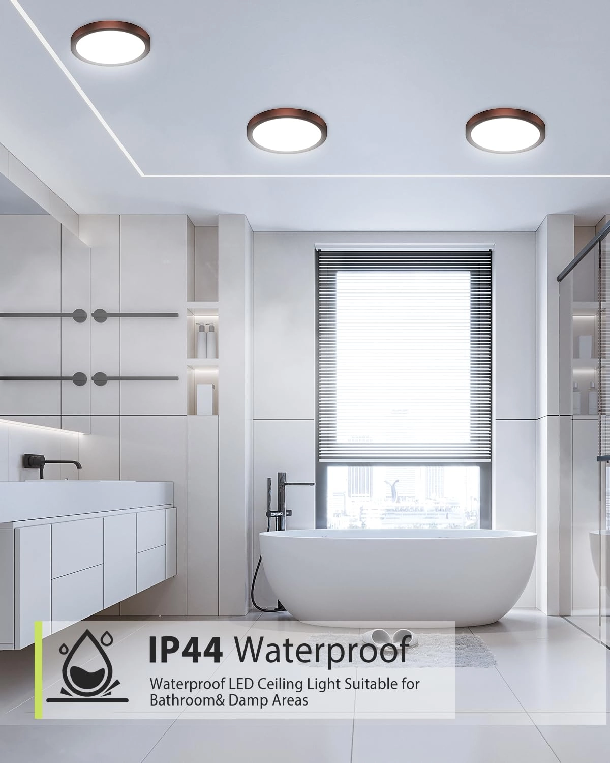 Flush Mount LED Ceiling Light - 3000K 4500K 6000K Dimmable