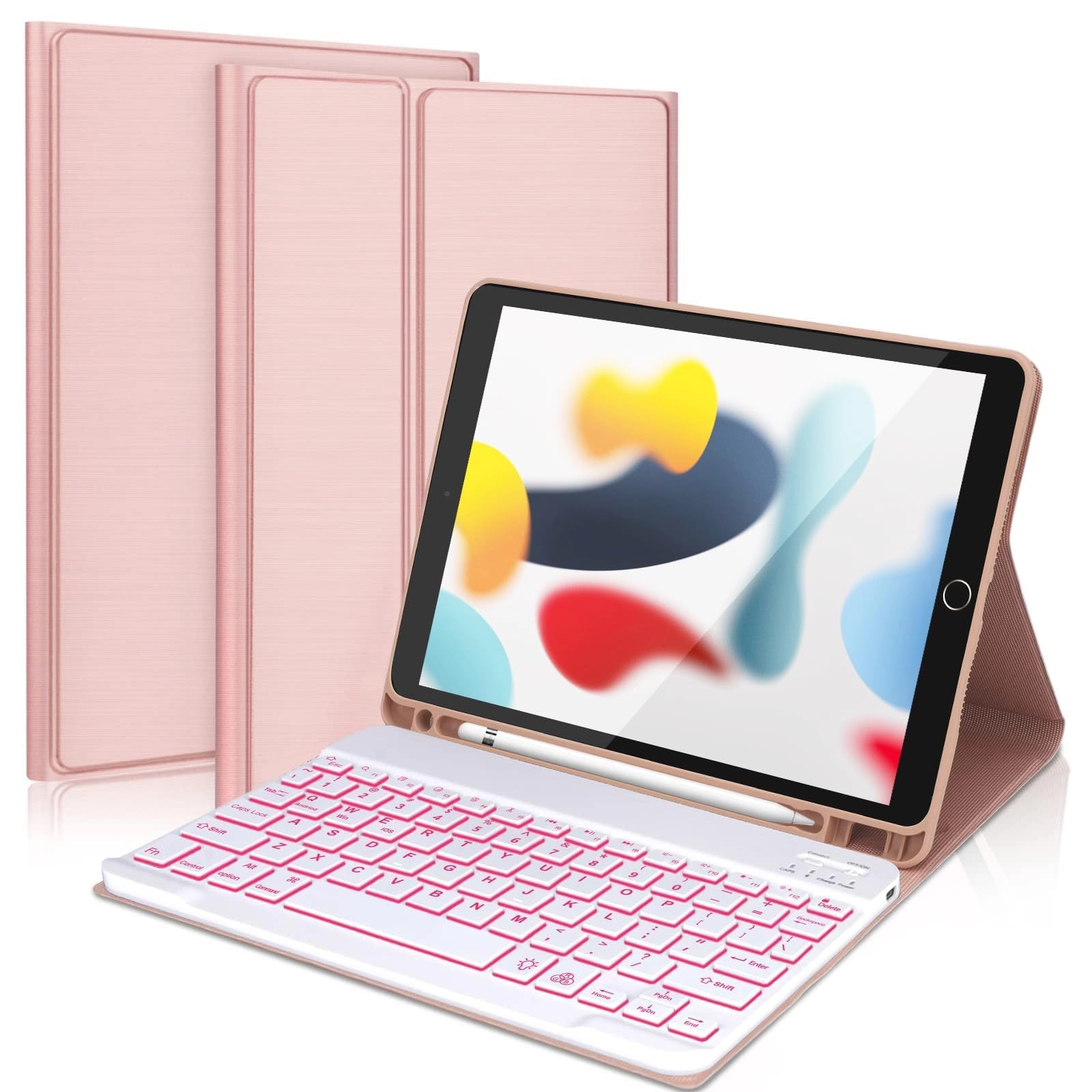 FARYODI Keyboard Case with Pencil Holder for iPad 9th generation 10.2-inch