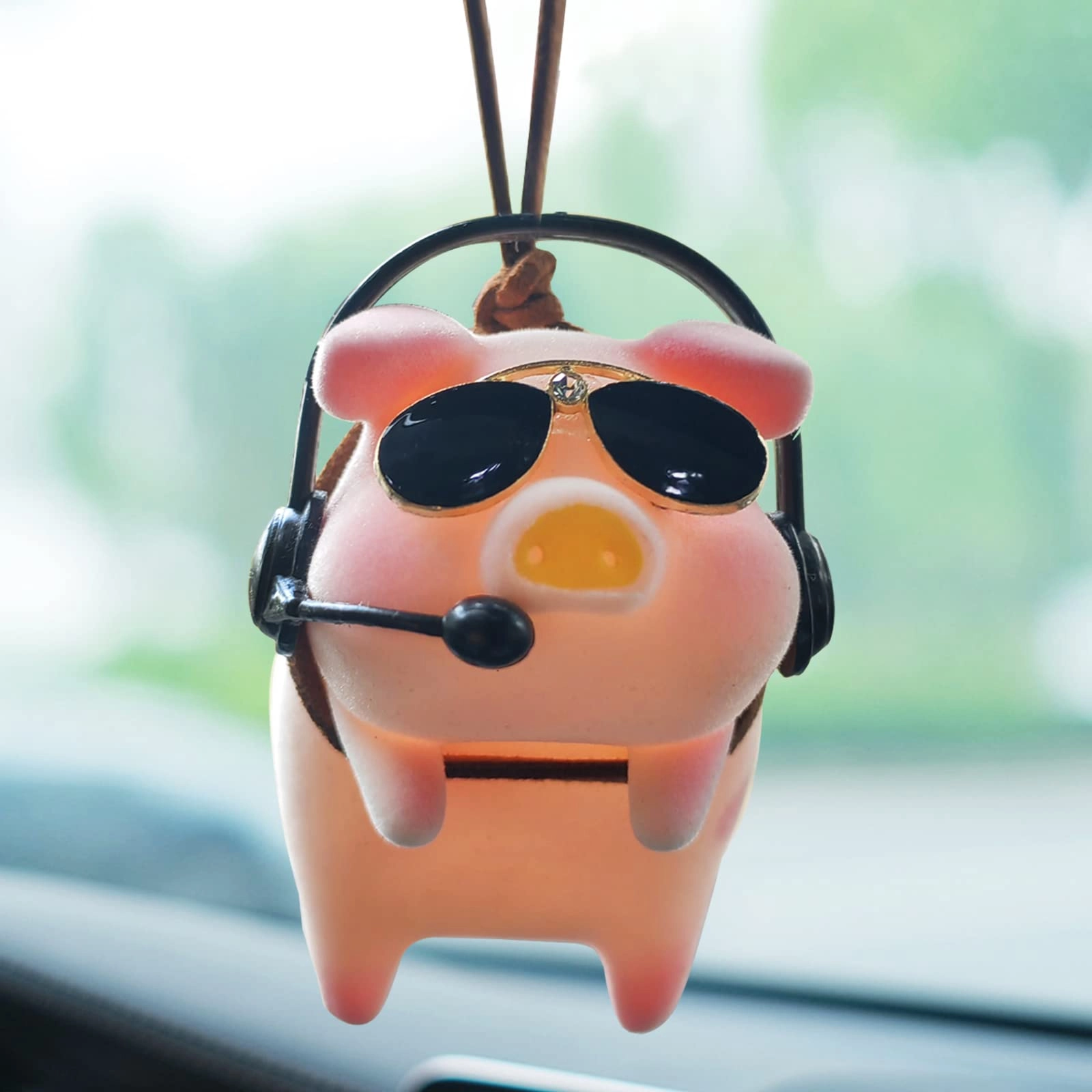 motaney Swinging Pig Car Hanging Ornament - Environmentally Friendly Material