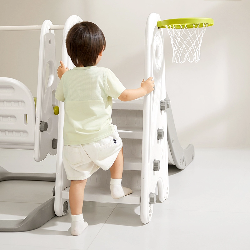 5 In 1 Kids Slide And Play Set - Slide Climber Hoop Indoor/Outdoor